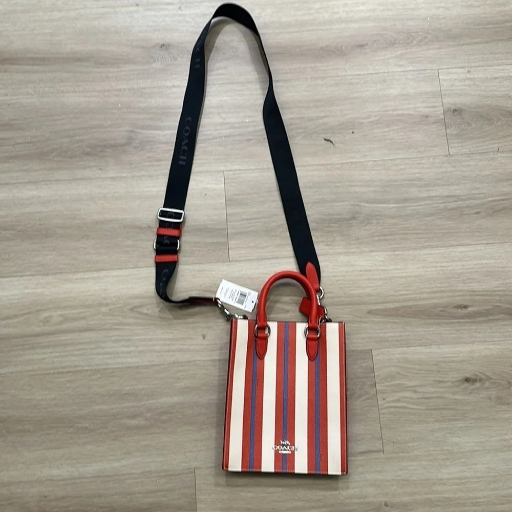 Coach  DYLAN TOTE BAG WITH STRIPE PRINT